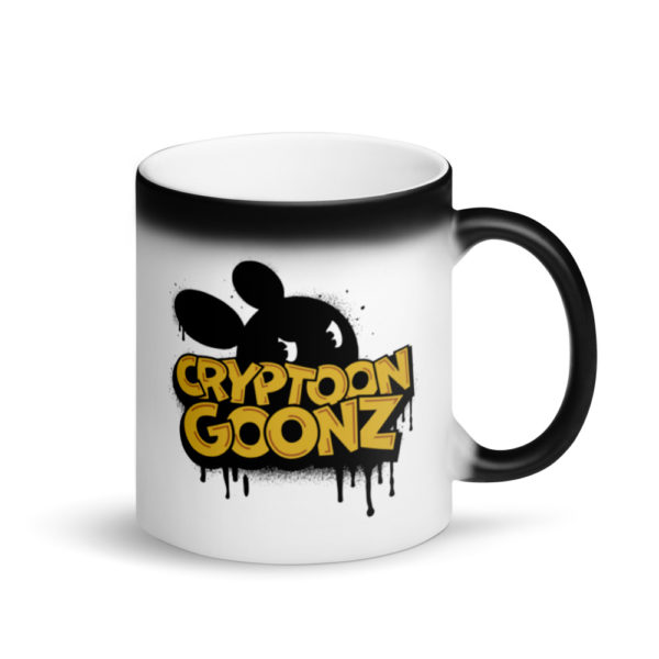 Cyrptoon Goonz Dark Mouse - Matte Black Magic Mug