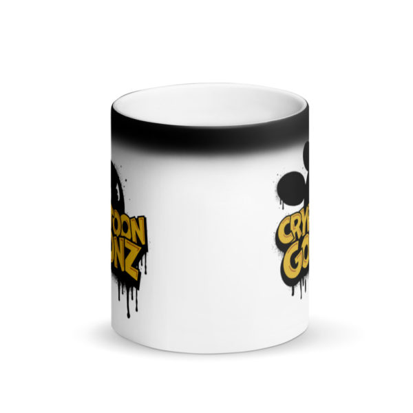 Cyrptoon Goonz Dark Mouse - Matte Black Magic Mug - Image 3