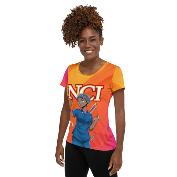 NCI Anime Pharmacy Assistant All-Over Print Women's Athletic T-shirt