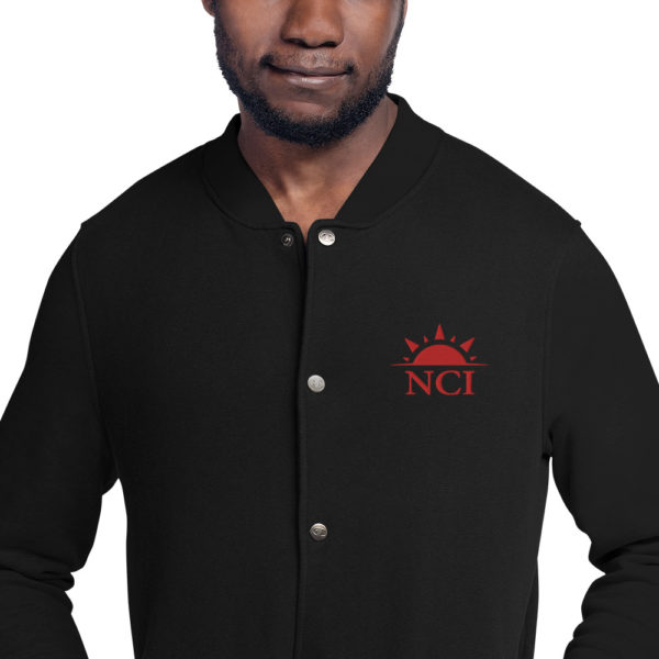 NCI red Embroidered Champion Bomber Jacket - Image 3