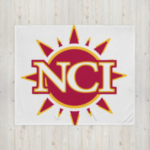 NCI red/yellow Throw Blanket