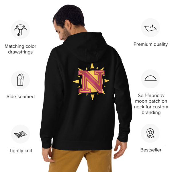 NCI double sided Sun Logo Unisex Hoodie - Image 2