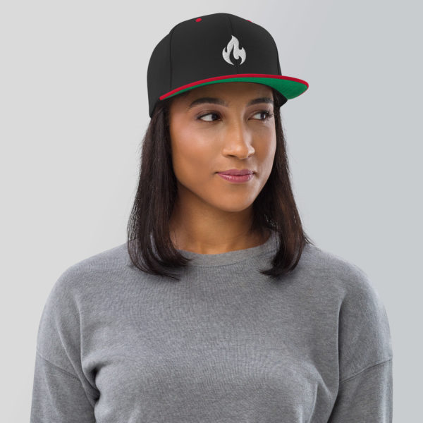 GRUB ZONE FIRE w/ 3D PUFF EMBROIDERY Snapback Hat - Image 5
