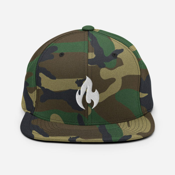 GRUB ZONE FIRE w/ 3D PUFF EMBROIDERY Snapback Hat - Image 2