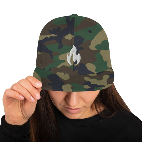 GRUB ZONE FIRE w/ 3D PUFF EMBROIDERY Snapback Hat - Image 3