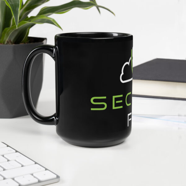SECURITY FOG Black Glossy Mug